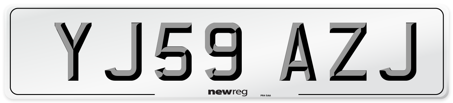 YJ59 AZJ Number Plate from New Reg